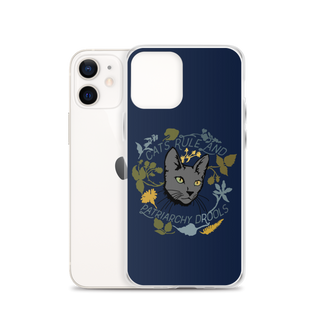 Cat Rule And Patriarchy Drools Clear Case for iPhone®