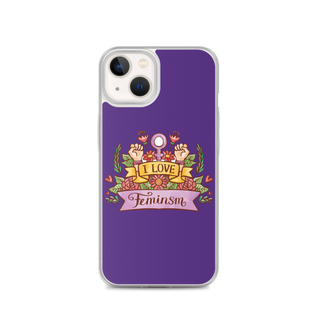 I Love Feminism Clear Case for iPhone®