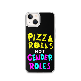 Pizza Rolls Not Gender Rolles Clear Case for iPhone®