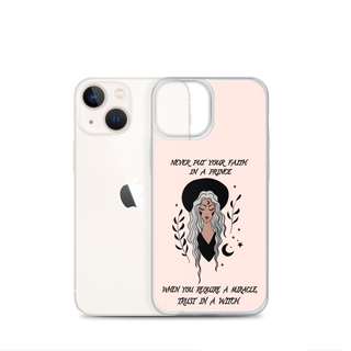 Never Put Faith In A Prince Clear Case for iPhone®