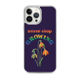 Never Stop Growing Clear Case for iPhone®