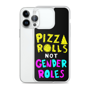 Pizza Rolls Not Gender Rolles Clear Case for iPhone®