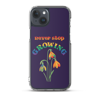 Never Stop Growing Clear Case for iPhone®