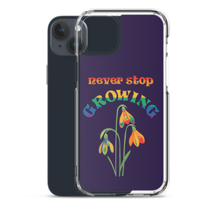 Never Stop Growing Clear Case for iPhone®