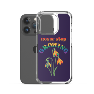 Never Stop Growing Clear Case for iPhone®