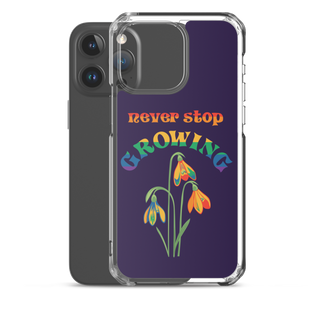 Never Stop Growing Clear Case for iPhone®