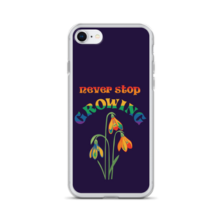 Never Stop Growing Clear Case for iPhone®