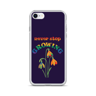 Never Stop Growing Clear Case for iPhone®