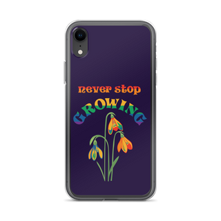 Never Stop Growing Clear Case for iPhone®