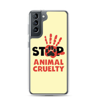 Stop Animal Cruelty Clear Case for Samsung®