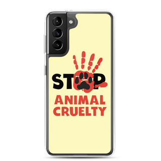 Stop Animal Cruelty Clear Case for Samsung®