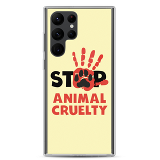 Stop Animal Cruelty Clear Case for Samsung®