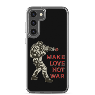 Make Love Not War Clear Case for Samsung®