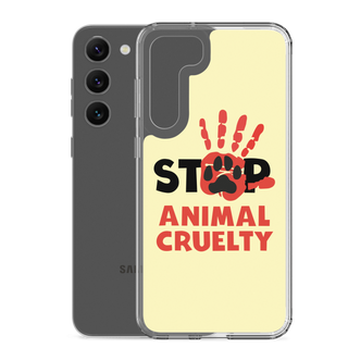 Stop Animal Cruelty Clear Case for Samsung®