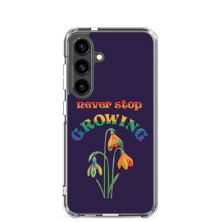 Never Stop Growing Clear Case for Samsung®