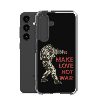 Make Love Not War Clear Case for Samsung®