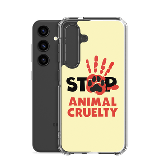 Stop Animal Cruelty Clear Case for Samsung®