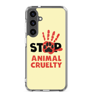 Stop Animal Cruelty Clear Case for Samsung®