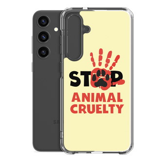 Stop Animal Cruelty Clear Case for Samsung®