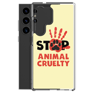 Stop Animal Cruelty Clear Case for Samsung®