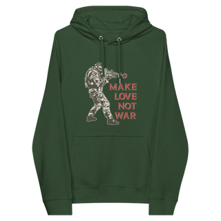 Make Love Not War v2 Unisex Organic Cotton Hoodie