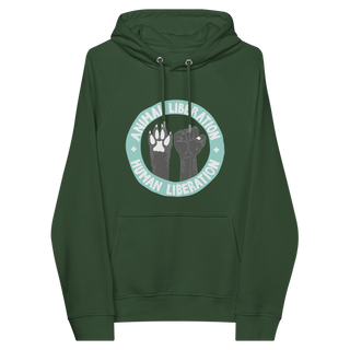 Animal Liberation Is Human Liberation Unisex Organic Cotton Hoodie