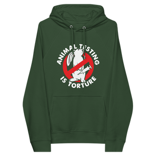 Animal Testing Is Torture Unisex Organic Cotton Hoodie