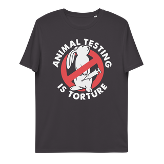 Animal Testing Is Torture Unisex Organic Cotton T-shirt