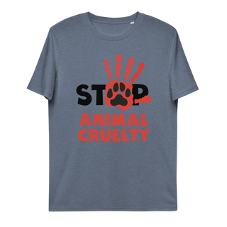 Stop Animal Cruelty Unisex Organic Cotton T-shirt