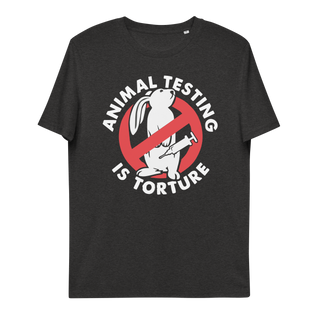 Animal Testing Is Torture Unisex Organic Cotton T-shirt