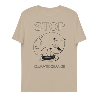 Stop Climate Change Unisex Organic Cotton T-shirt