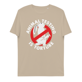 Animal Testing Is Torture Unisex Organic Cotton T-shirt