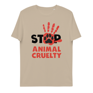 Stop Animal Cruelty Unisex Organic Cotton T-shirt