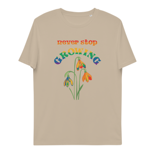 Never Stop Growing Unisex Organic Cotton T-shirt