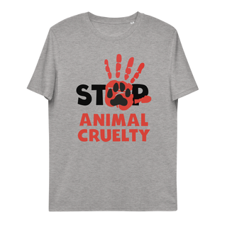 Stop Animal Cruelty Unisex Organic Cotton T-shirt