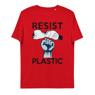 Resist Against Plastic Unisex Organic Cotton T-shirt