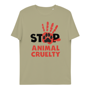 Stop Animal Cruelty Unisex Organic Cotton T-shirt