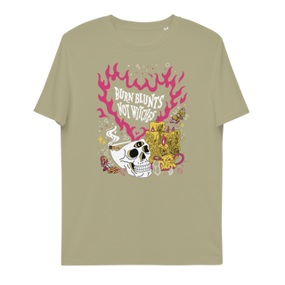 Burn Blunts Not Witches Unisex Organic Cotton T-shirt