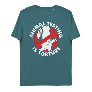 Animal Testing Is Torture Unisex Organic Cotton T-shirt