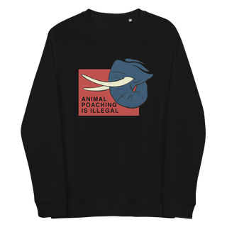 Animal Poaching Is Illegal Unisex Organic Cotton Sweatshirt