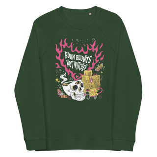 Burn Blunts Not Witches Unisex Organic Cotton Sweatshirt