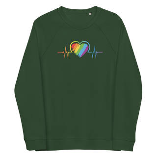 LGBTIQ+ Heart Unisex Organic Cotton Sweatshirt