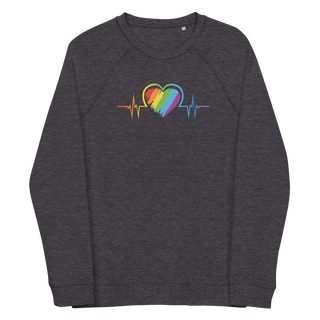 LGBTIQ+ Heart Unisex Organic Cotton Sweatshirt