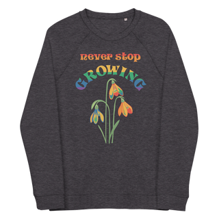 Never Stop Growing Unisex Organic Cotton Sweatshirt